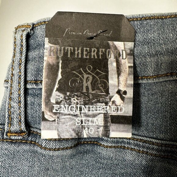 Rutherford Engineered 40 Slim Jean Shorts Men's Blue NWT NEW - Picture 3 of 3